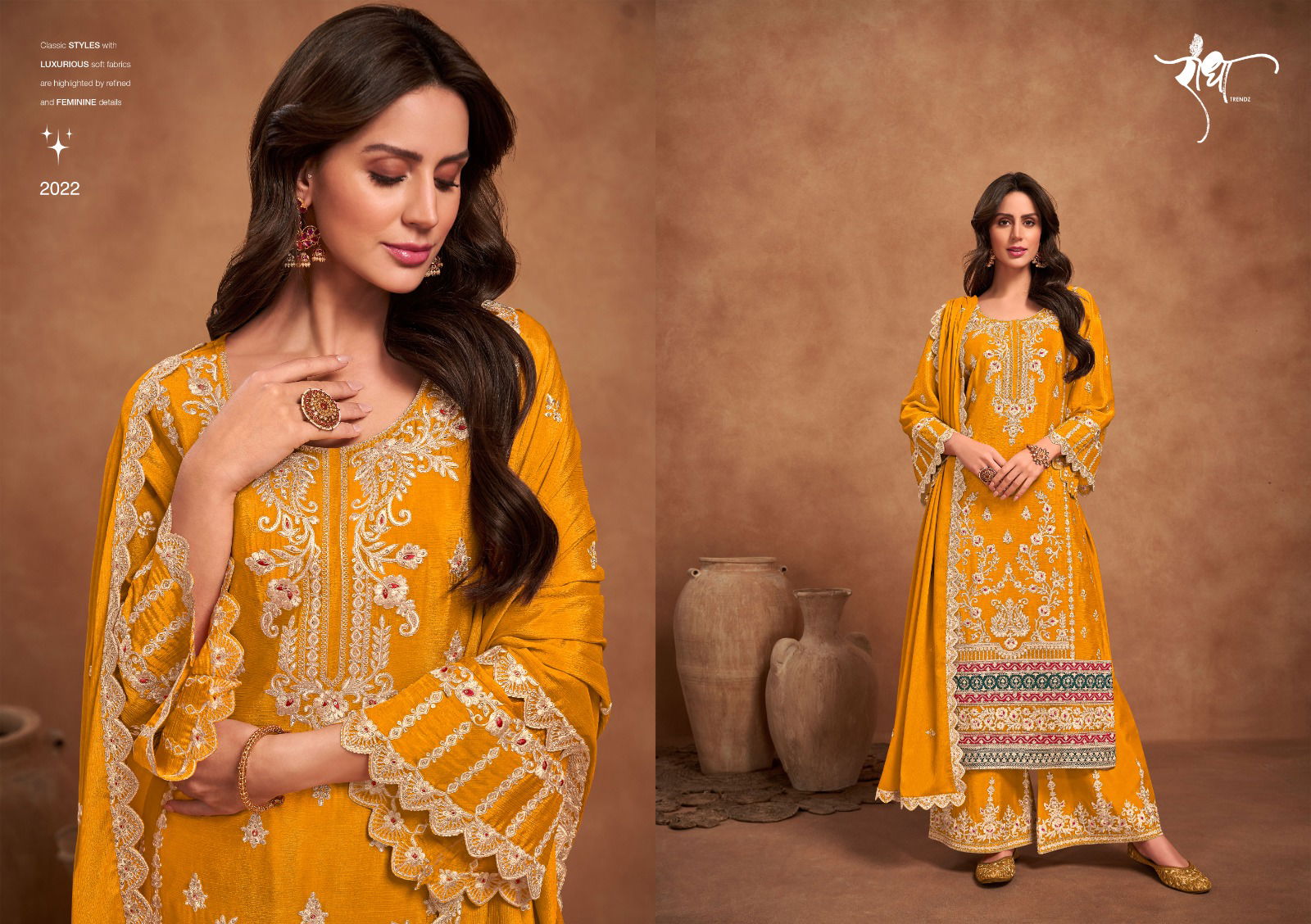 Rashmi By Radha Heavy Chinon Embroidery Salwar Kameez Wholesale Market In Surat
